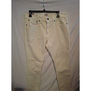 J.CREW Narrow Tapered Leg Stretch Cream Men's Pants Size 33X 32 NEW